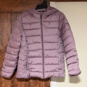 USPolo Assn Women Puffer Coat with hood. Lavender Size XL
